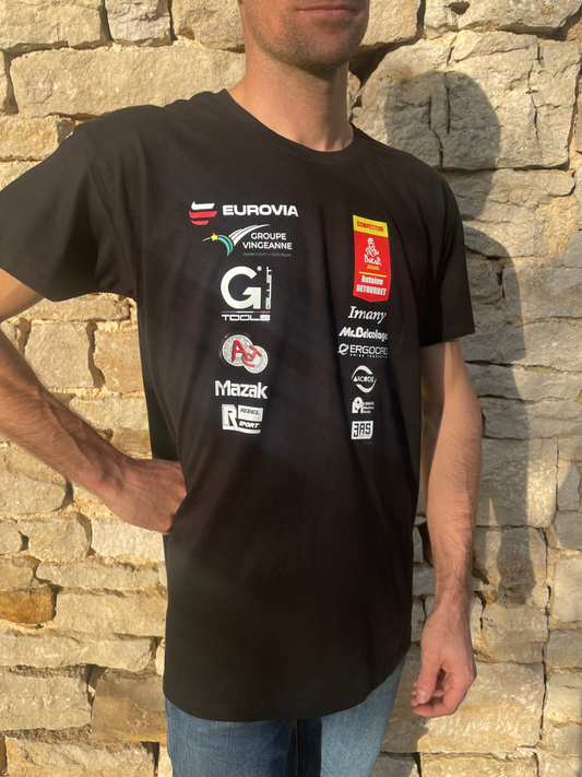 T-shirt unisexe Noir en coton à manches courtes - Adulte ou enfant